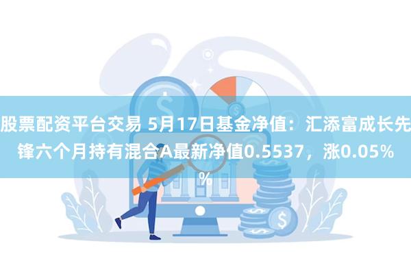 股票配资平台交易 5月17日基金净值：汇添富成长先锋六个月持有混合A最新净值0.5537，涨0.05%