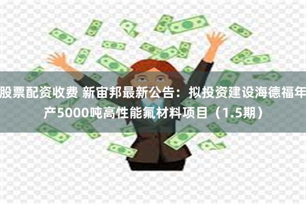 股票配资收费 新宙邦最新公告：拟投资建设海德福年产5000吨高性能氟材料项目（1.5期）